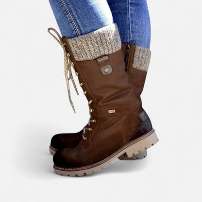 Laura – Lace-Up Mid-Calf Winter Boots Womens