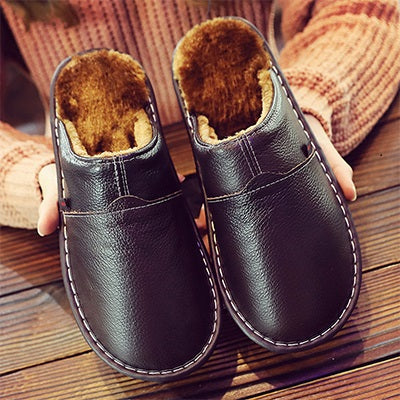 Arthur – Faux-Fur Lined Slip-On House Slippers