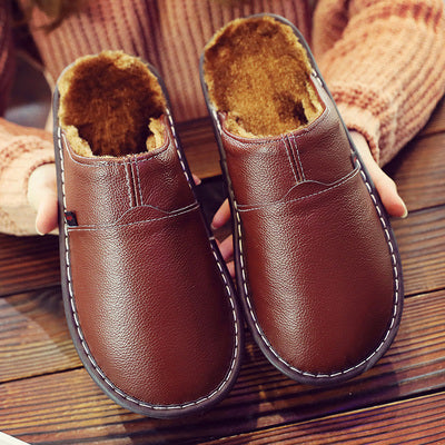 Arthur – Faux-Fur Lined Slip-On House Slippers