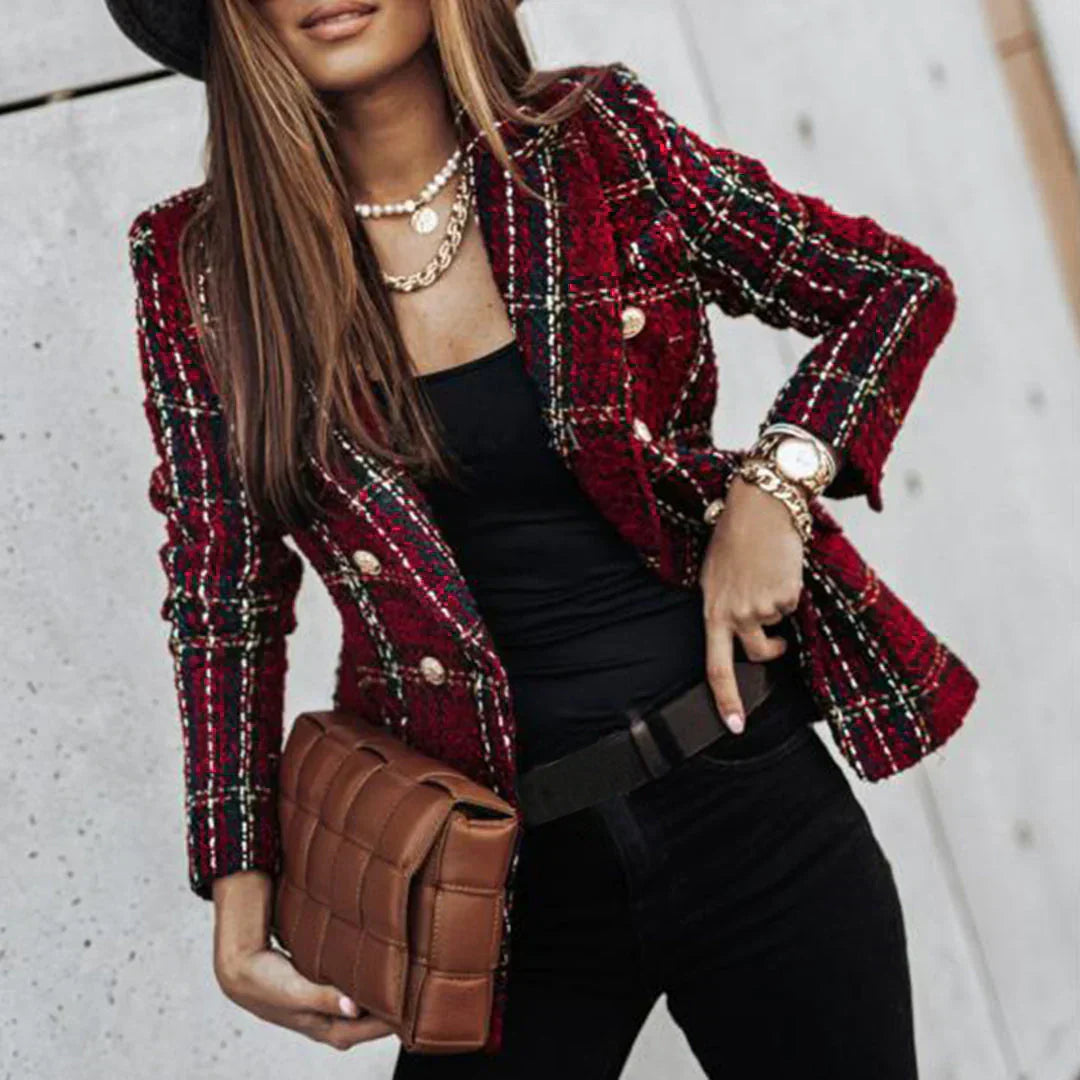 Mila – Women's Textured Tailored Blazer Jacket