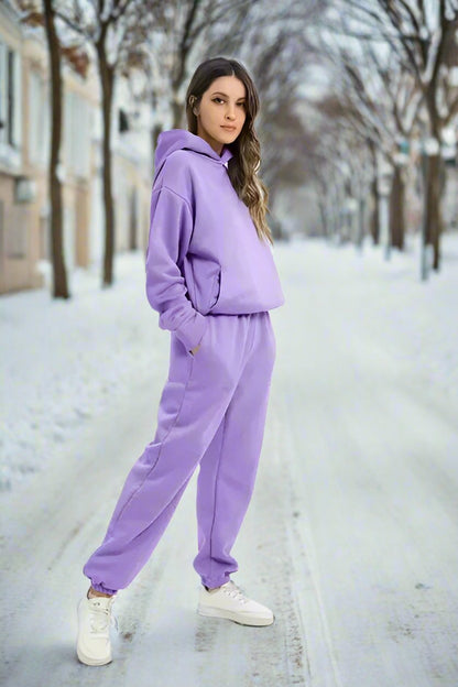 Luna – Minimalist Hoodie & Jogger Lounge Set for Women