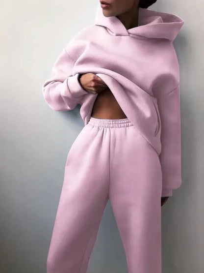 Luna – Minimalist Hoodie & Jogger Lounge Set for Women