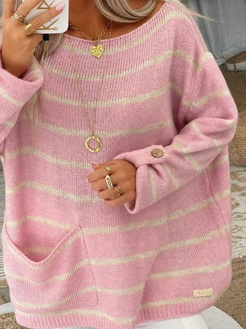 Mira – Oversize sweter w paski
