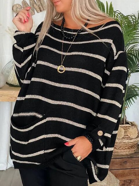 Mira – Oversize sweter w paski
