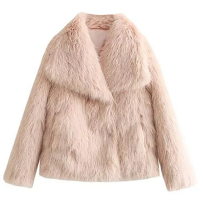 Lucía – Plush Short Faux Fur Jacket Womens