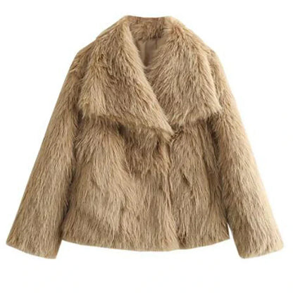 Lucía – Plush Short Faux Fur Jacket Womens