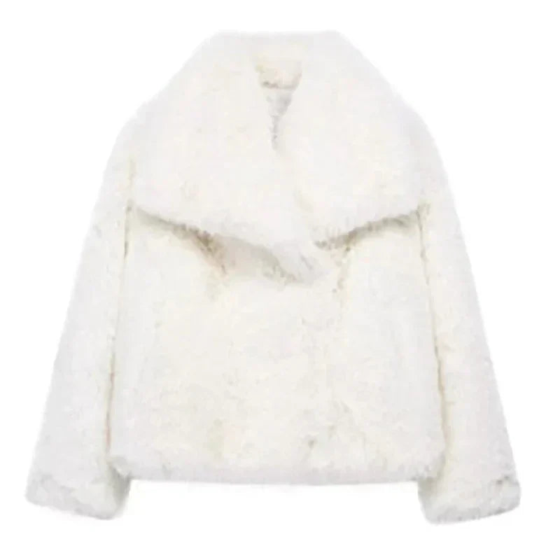 Lucía – Plush Short Faux Fur Jacket Womens