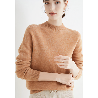 Klara – Damski sweter z kaszmiru z półgolfem