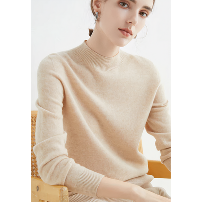 Klara – Damski sweter z kaszmiru z półgolfem
