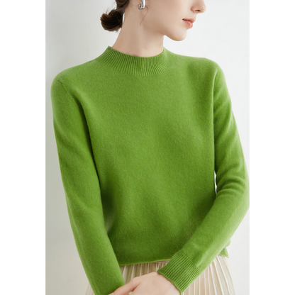 Klara – Damski sweter z kaszmiru z półgolfem