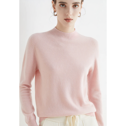 Klara – Damski sweter z kaszmiru z półgolfem