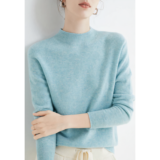 Klara – Damski sweter z kaszmiru z półgolfem