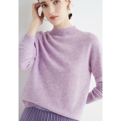 Klara – Damski sweter z kaszmiru z półgolfem