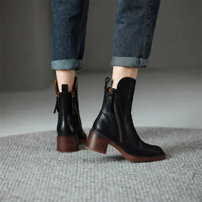 Freya – Classic Ankle Zip Boots for Women