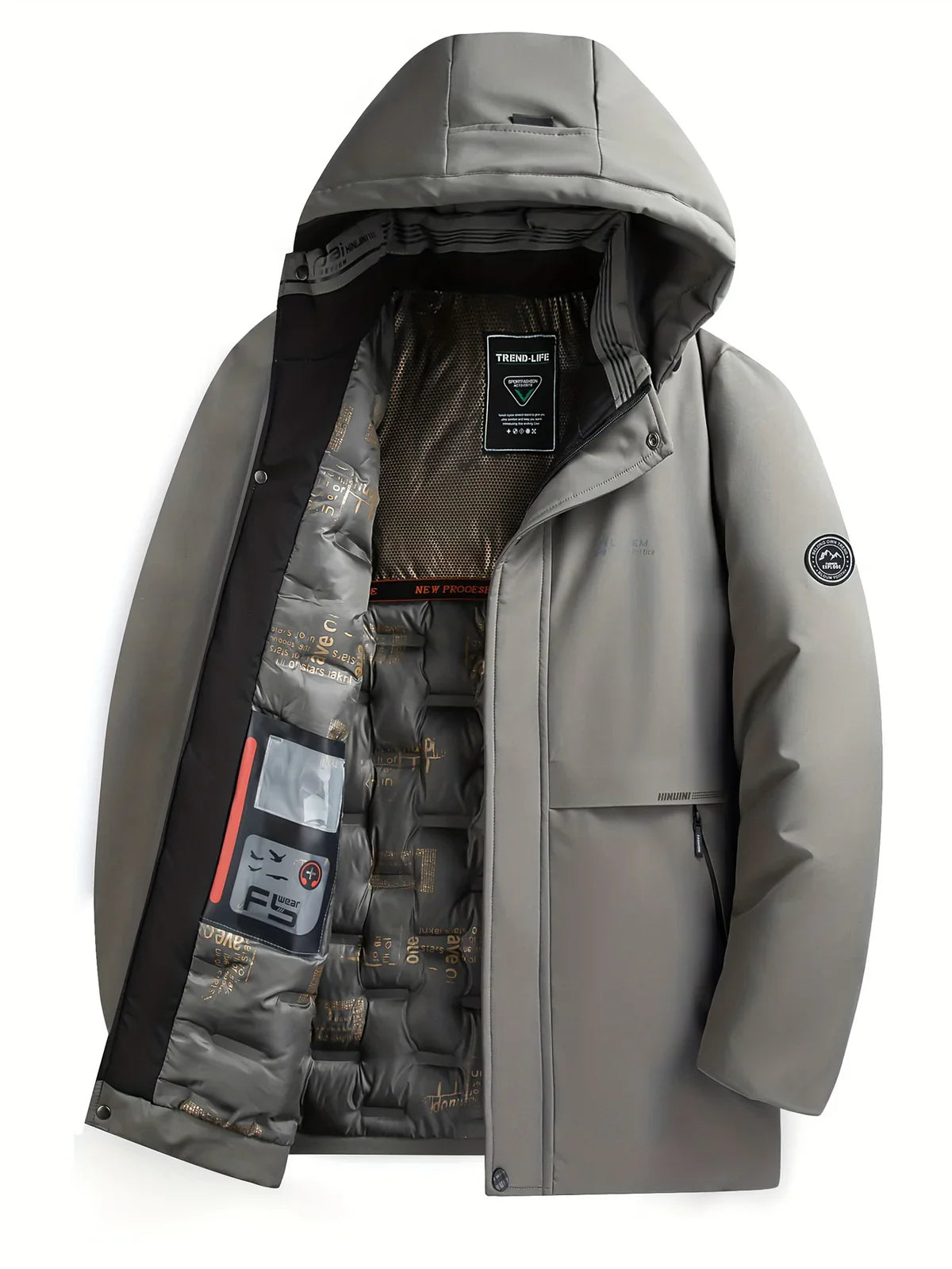 Daniel – Hooded Insulated Tech Coat for Men