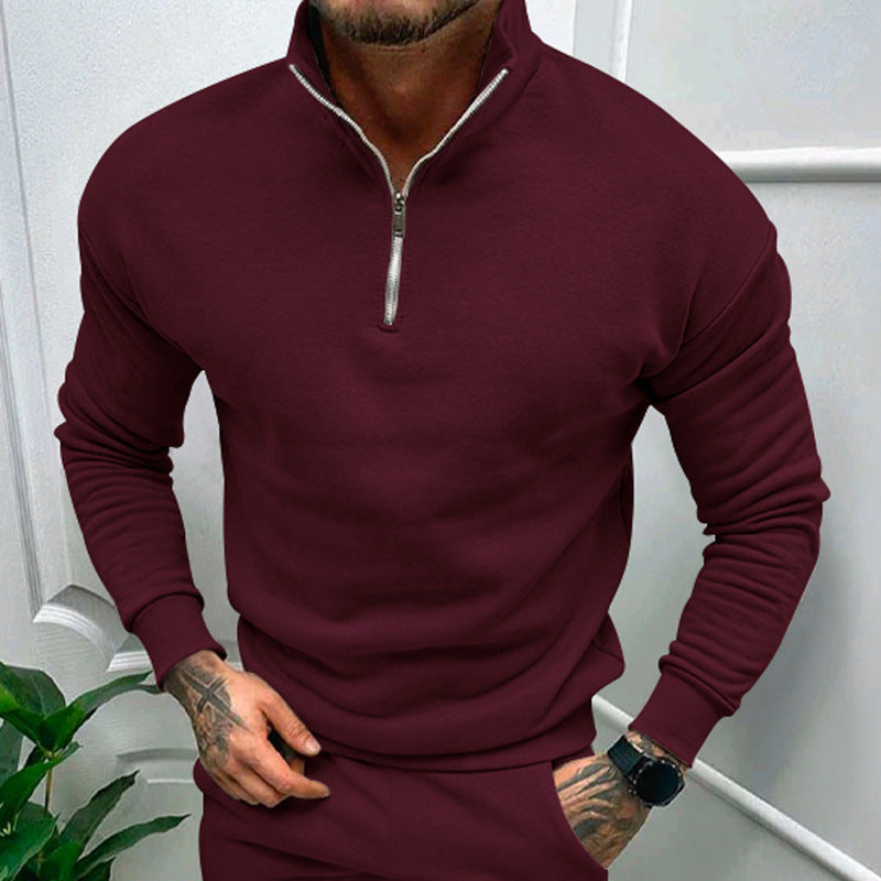 Lukas – Męska bluza z wysokim kołnierzem i zamkiem