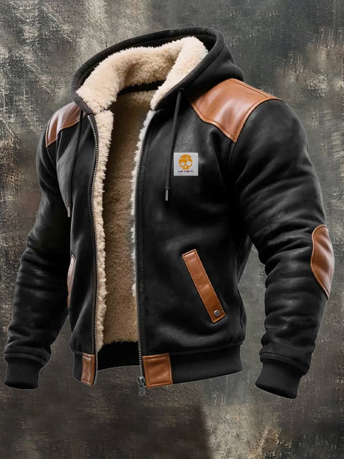 Jack – Shearling-Lined Hooded Men’s Aviator Jacket