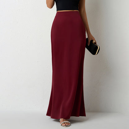 Ewelina - Satynowa spódnica maxi elegancka