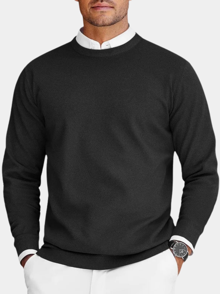 James – Classic Crew Neck Fine-Knit Sweater for Men