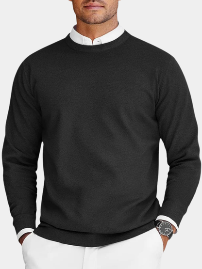 James – Classic Crew Neck Fine-Knit Sweater for Men