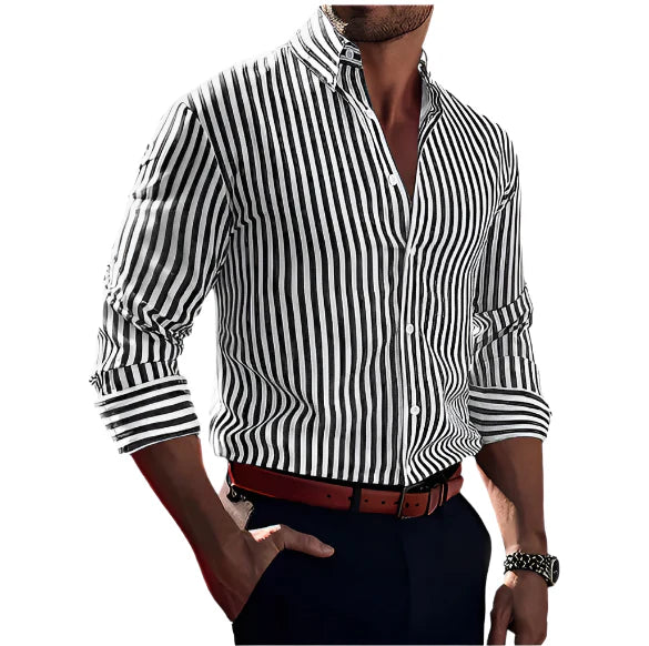 Oliver – Pinstripe Long Sleeve Shirt for Men