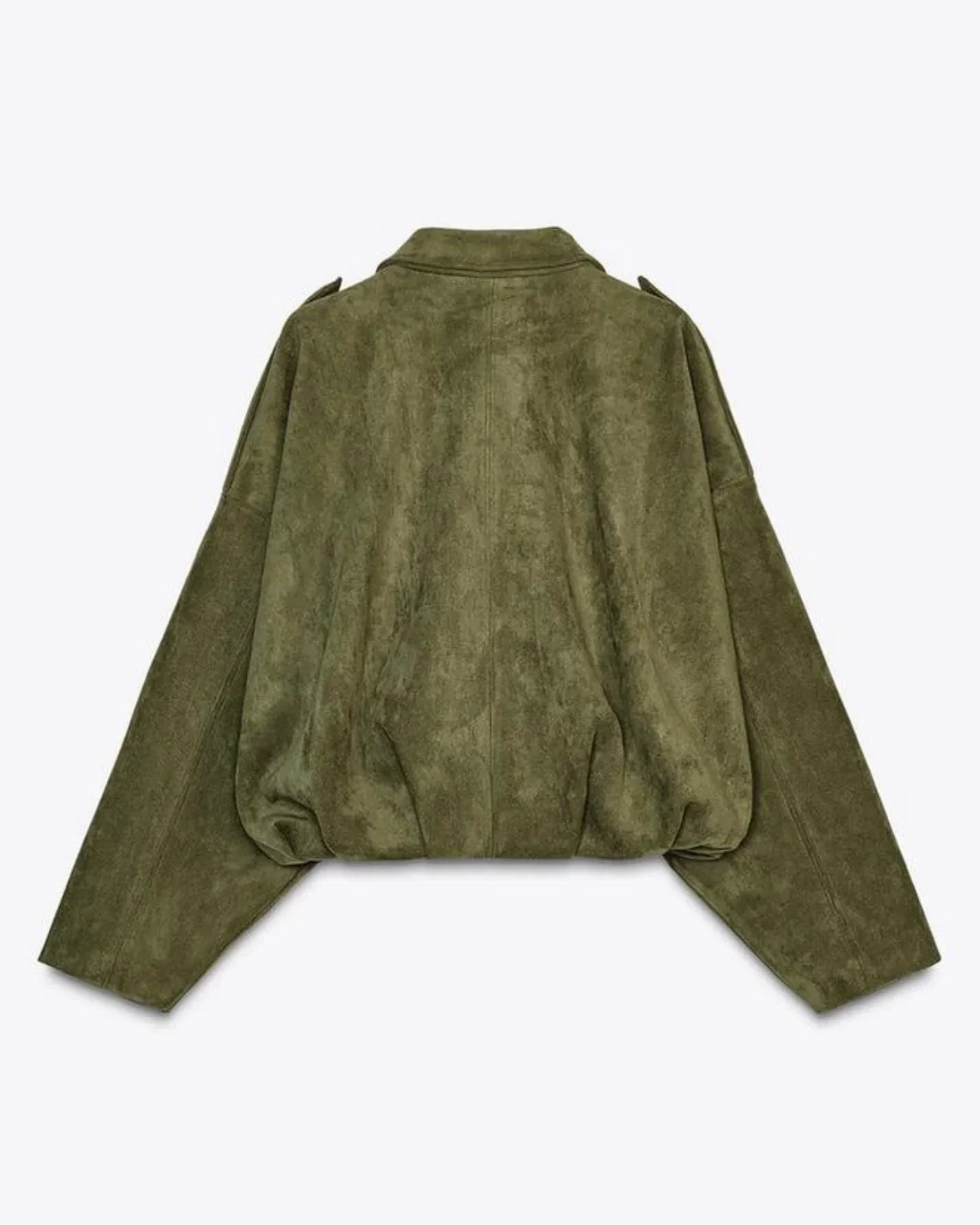 Olga – Oversize Kurtka Damska z Imitacji Zamszu