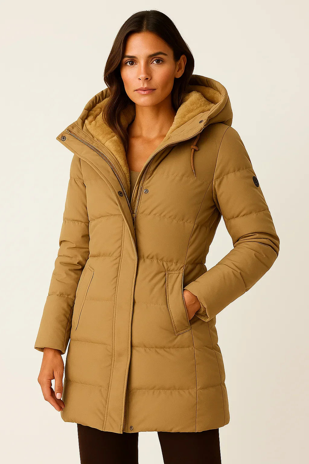 Hannah – Hooded Puffer Jacket with Soft Fleece Lining for Women