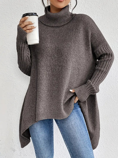 Sienna – Oversized Turtleneck Knit Sweater for Women