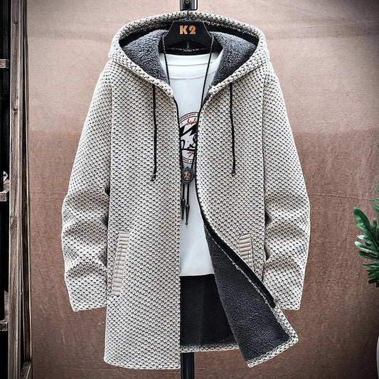 Lukas – Hooded Fleece-Lined Long Jacket