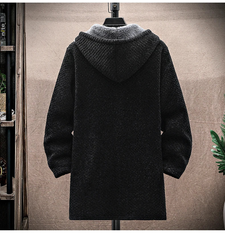 Lukas – Hooded Fleece-Lined Long Jacket