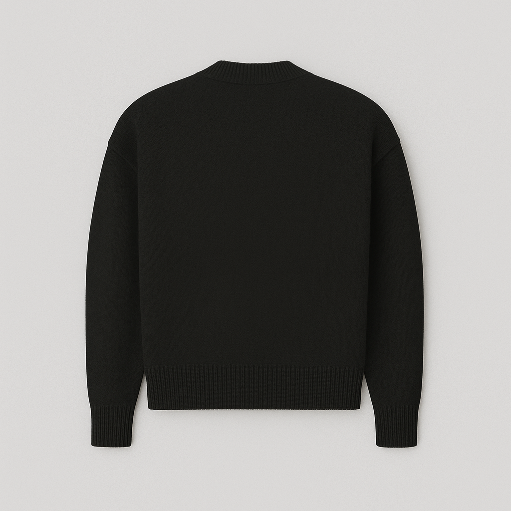 Adriana – Wełniany Sweter z Haftowanym Motywem Serca Damski