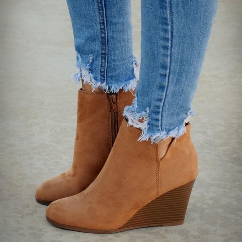 Lucía – Wedge Heel Ankle Boots for Women