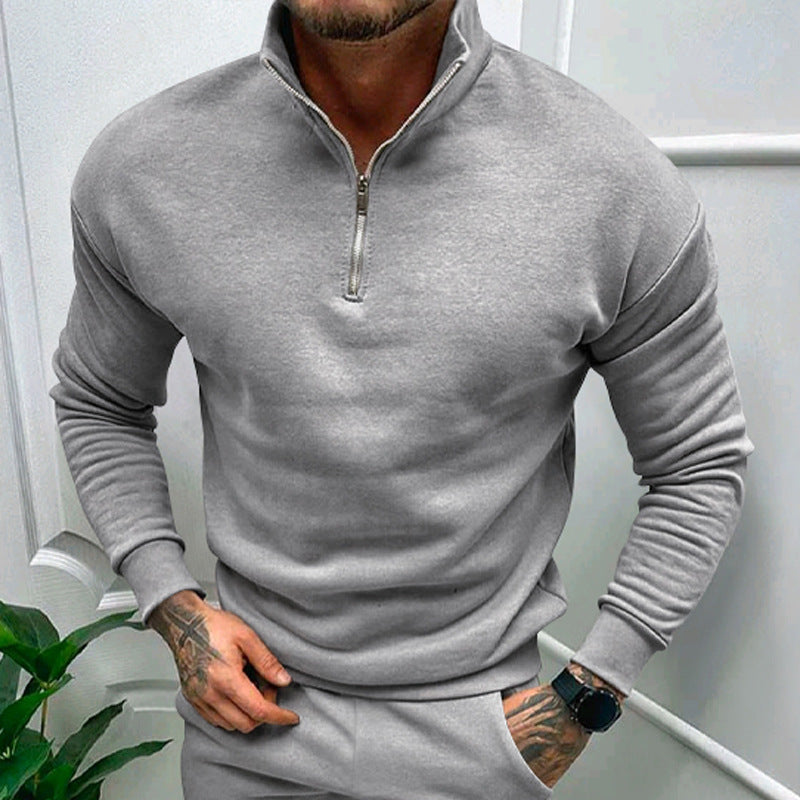 Lukas – Męska bluza z wysokim kołnierzem i zamkiem
