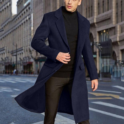 Mateusz – Elegancki Męski Płaszcz Wełniany