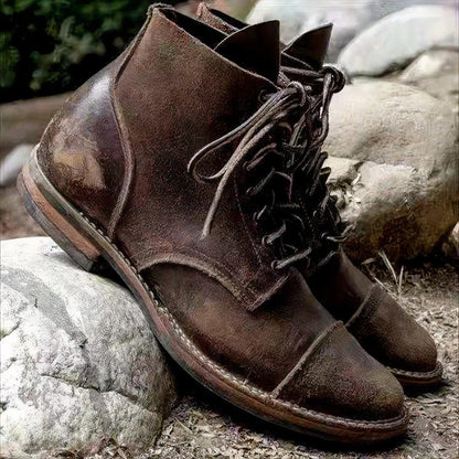 Mason – Vintage Leather Lace-Up Boots for Men