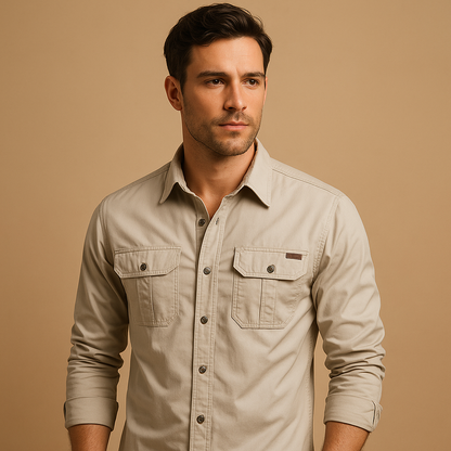 Marcus – Utility-Inspired Long Sleeve Shirt for Men