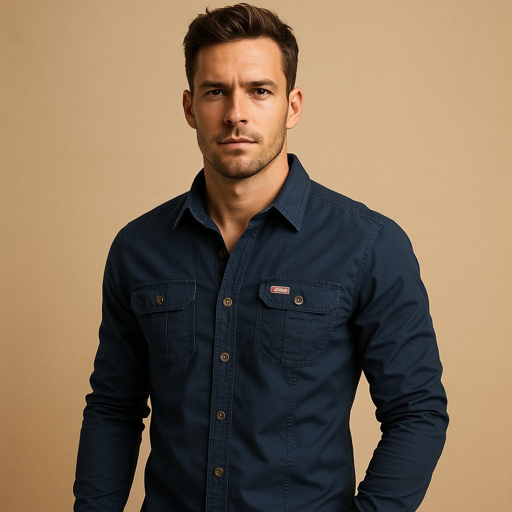 Marcus – Utility-Inspired Long Sleeve Shirt for Men