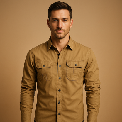 Marcus – Utility-Inspired Long Sleeve Shirt for Men