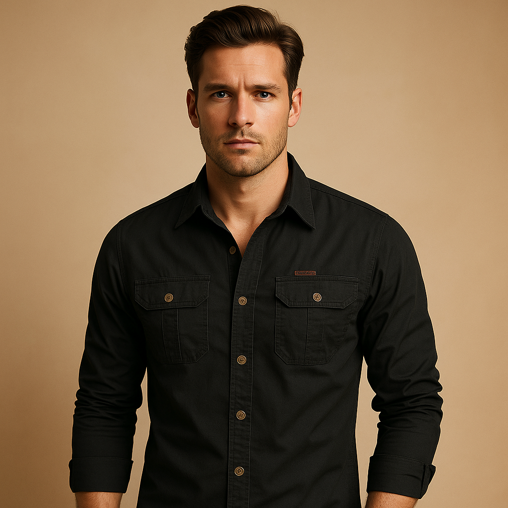 Marcus – Utility-Inspired Long Sleeve Shirt for Men