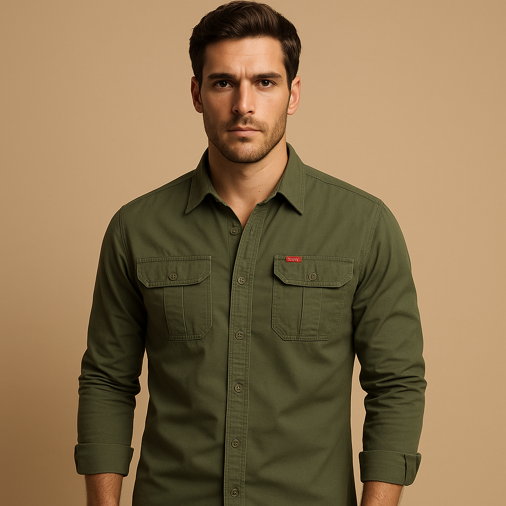 Marcus – Utility-Inspired Long Sleeve Shirt for Men