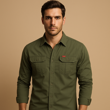 Marcus – Utility-Inspired Long Sleeve Shirt for Men