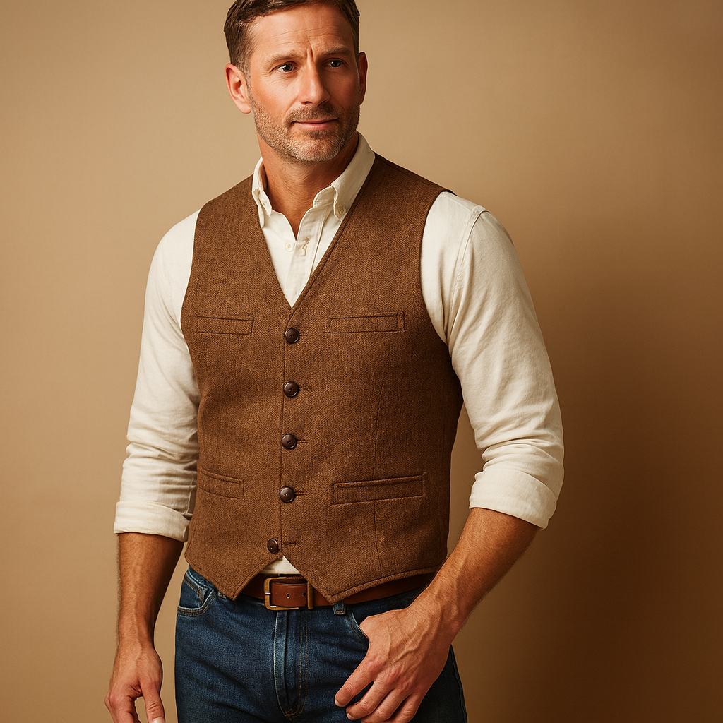 James – Tailored Buttoned Waistcoat for Men