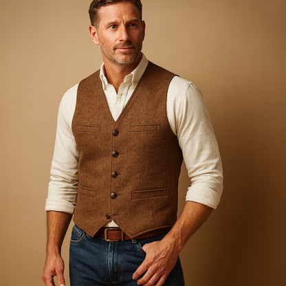 James – Tailored Buttoned Waistcoat for Men