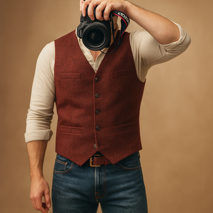 James – Tailored Buttoned Waistcoat for Men