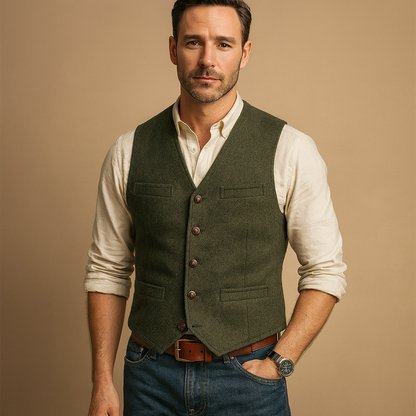 James – Tailored Buttoned Waistcoat for Men