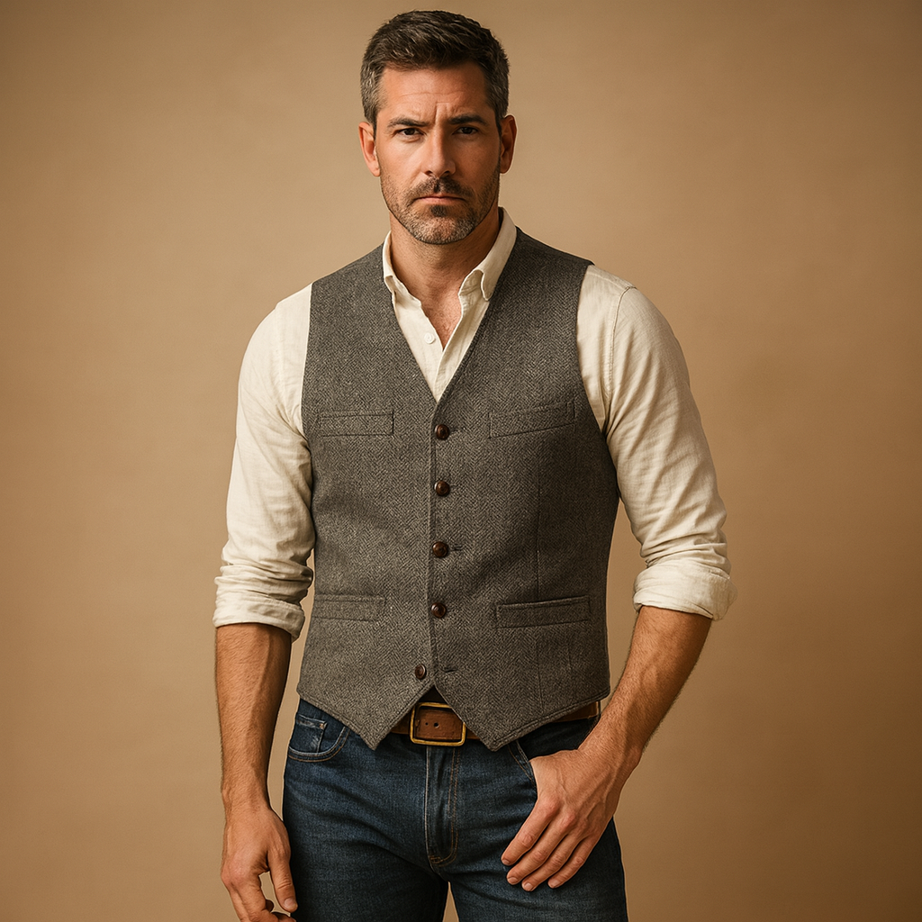 James – Tailored Buttoned Waistcoat for Men