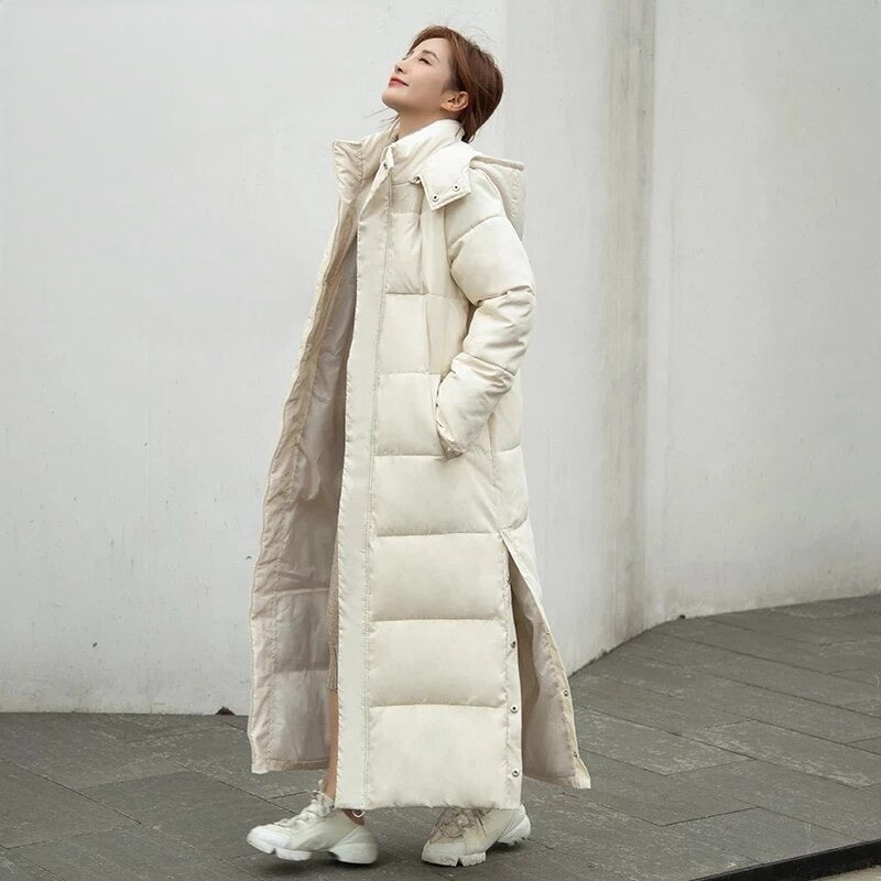 Sophie – Longline Quilted Winter Coat for Women