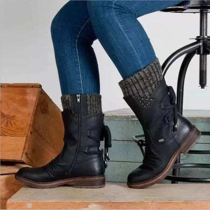 Nora – Cozy Buckle Ankle Boots for Women
