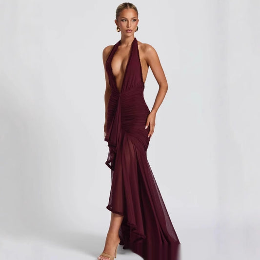 Viviana – Sukienka maxi z głębokim dekoltem
