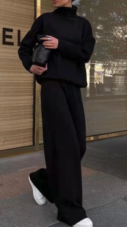 Alicja - Dzianinowy komplet dresowy z poliestru